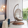 Patio Garden Round PE Rattan Egg Sanging Chaise